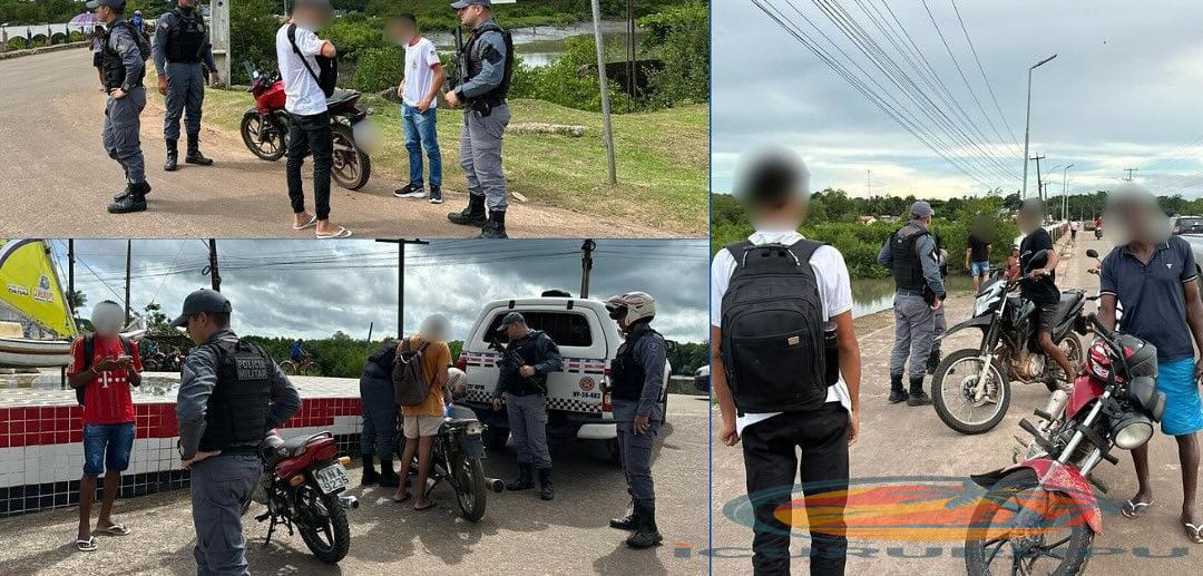 Polícia Militar faz operação em Cururupu e Serrano para coibir condução de veículos por menores