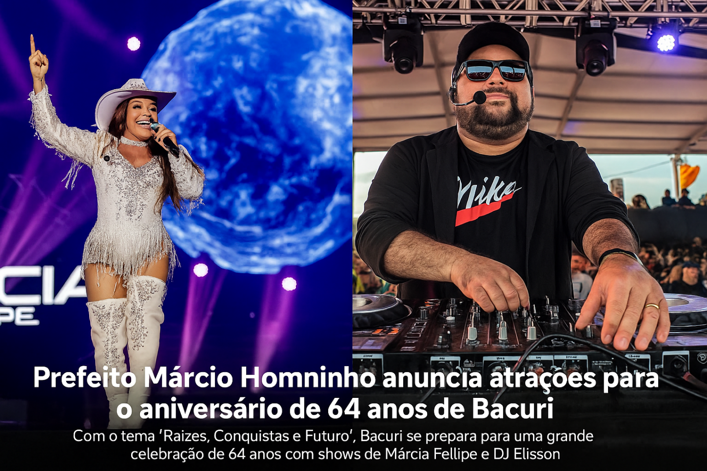 Prefeito Márcio Hominho anuncia atrações para o aniversário de 64 anos de Bacuri